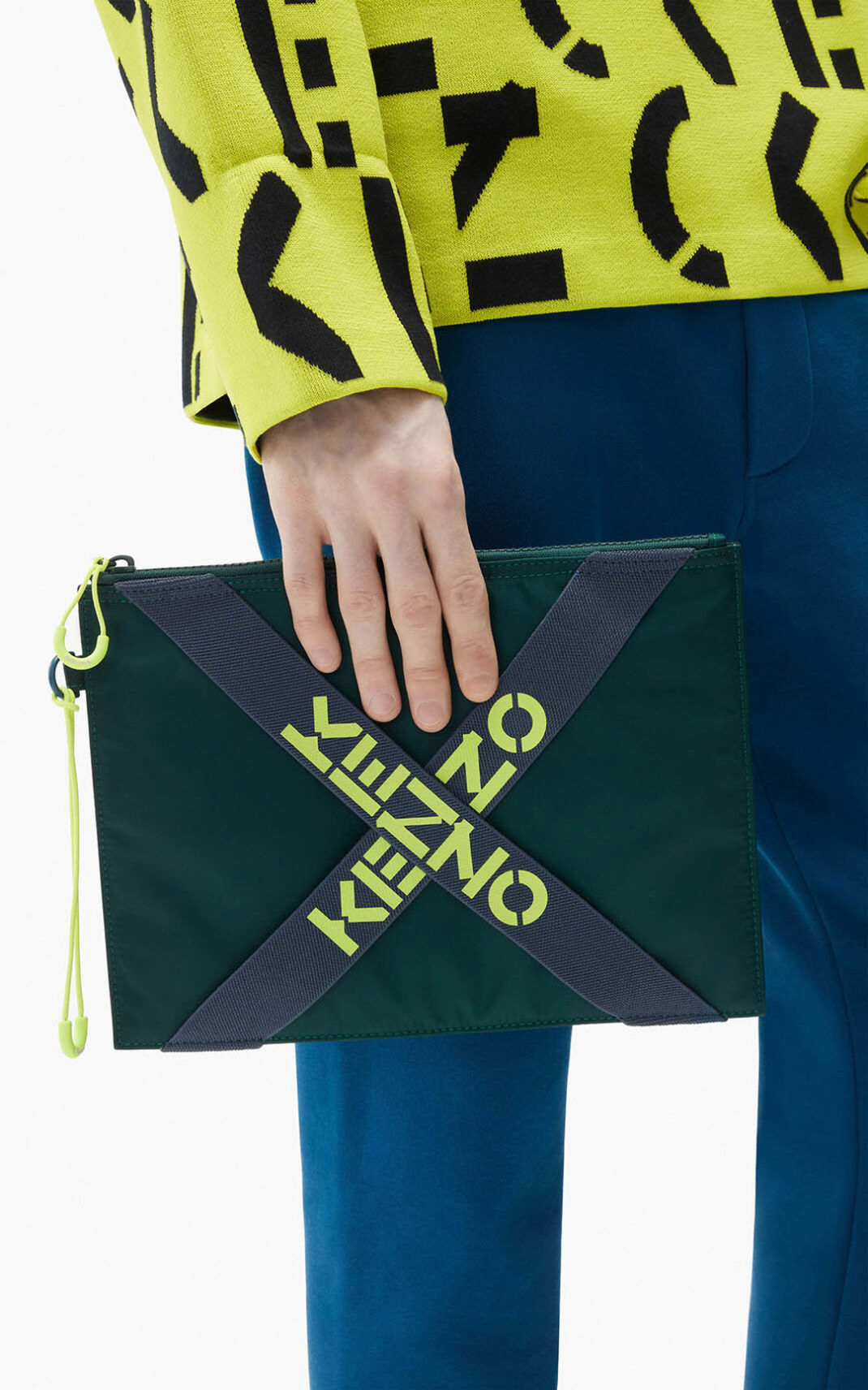 Kenzo Sport large Clutch Torbe Muške - Sive - Hrvatska OFRYPD519